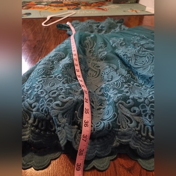 NWT Chi Chi London Elegant Lace Dress in Teal (Modcloth) (Size 2) - Picture 9 of 14